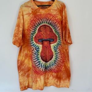 Psychedelic Trippy Hippie The Mountain Mushroom T Shirt 70s inspired XXL 2xl